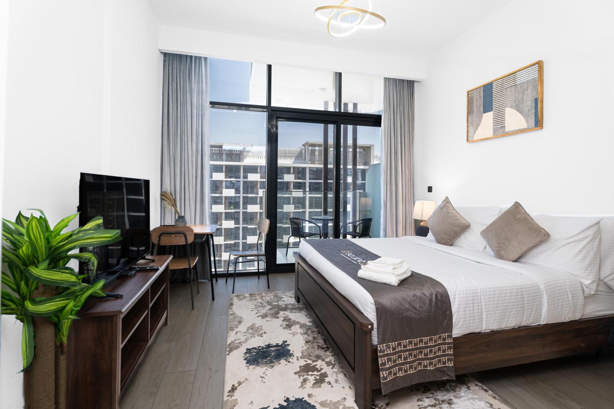 Escape24 Stylish Studio Azizi Riviera 8 Meydan One Dubai Exteriör bild